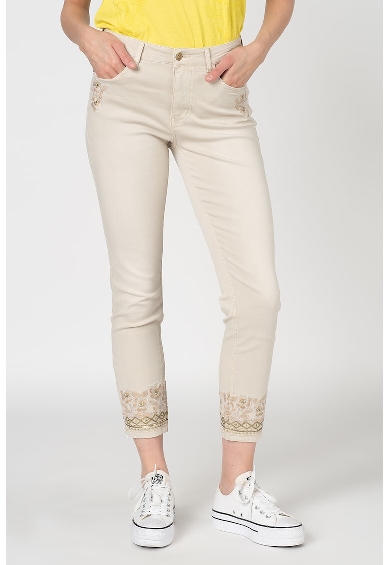 DESIGUAL Pantaloni skinny din amestec de modal cu slituri cu fermoar la glezna Carmina - Pled.ro