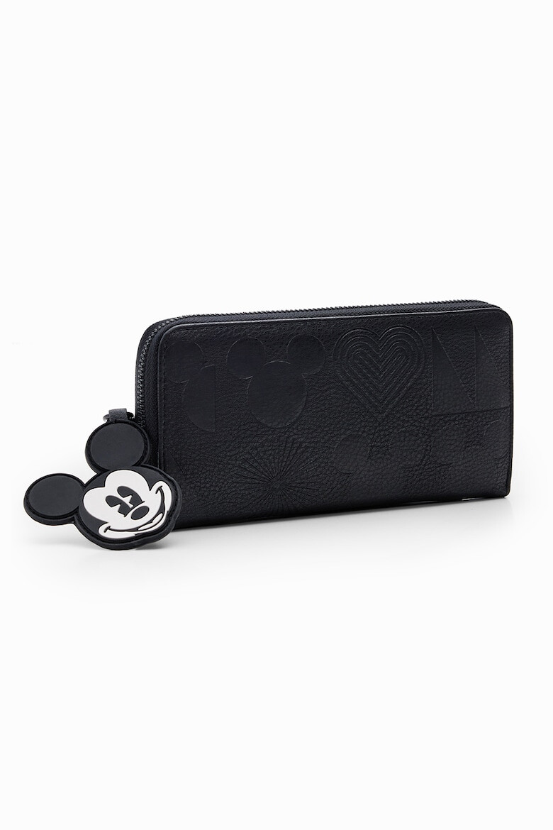 DESIGUAL Portofel cu fermoar si accesoriu Mickey Mouse - Pled.ro