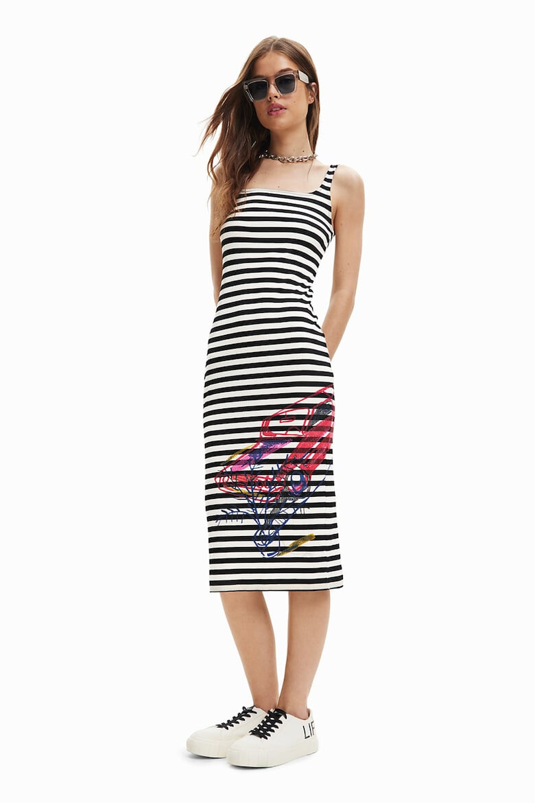 DESIGUAL Rochie bodycon cu decolteu patrat - Pled.ro