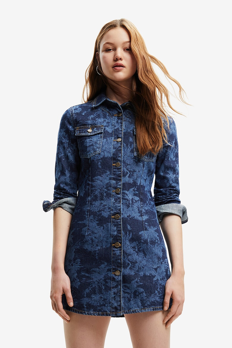 DESIGUAL Rochie de denim cu imprimeu abstract - Pled.ro