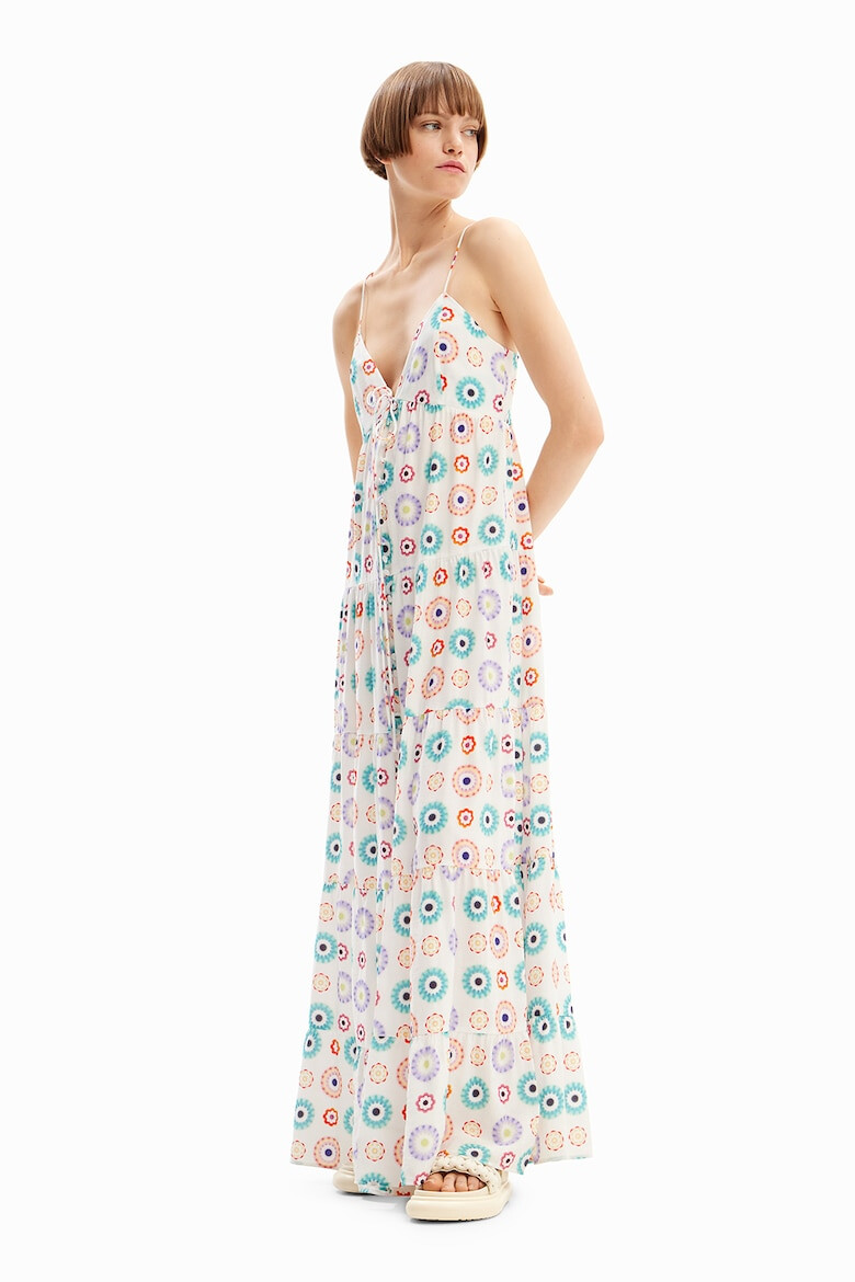 DESIGUAL Rochie maxi cu model si decolteu in V - Pled.ro