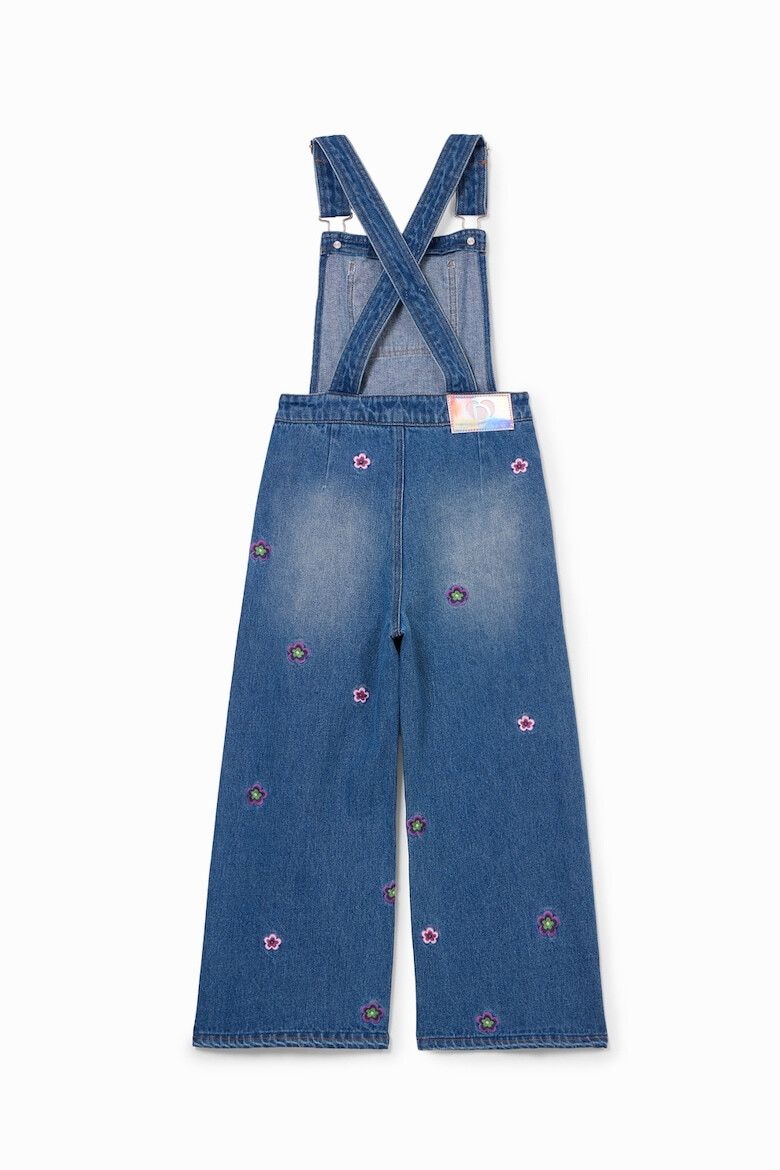 DESIGUAL Salopeta de denim cu detalii floare - Pled.ro