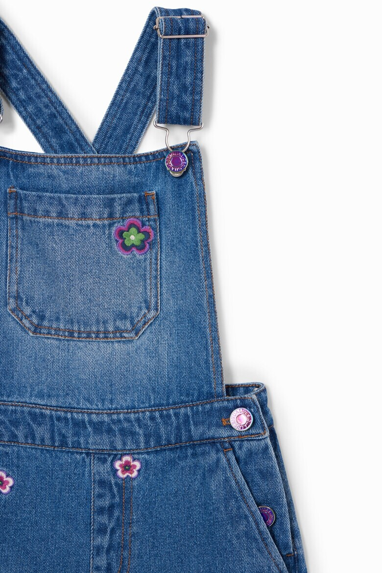 DESIGUAL Salopeta de denim cu detalii floare - Pled.ro