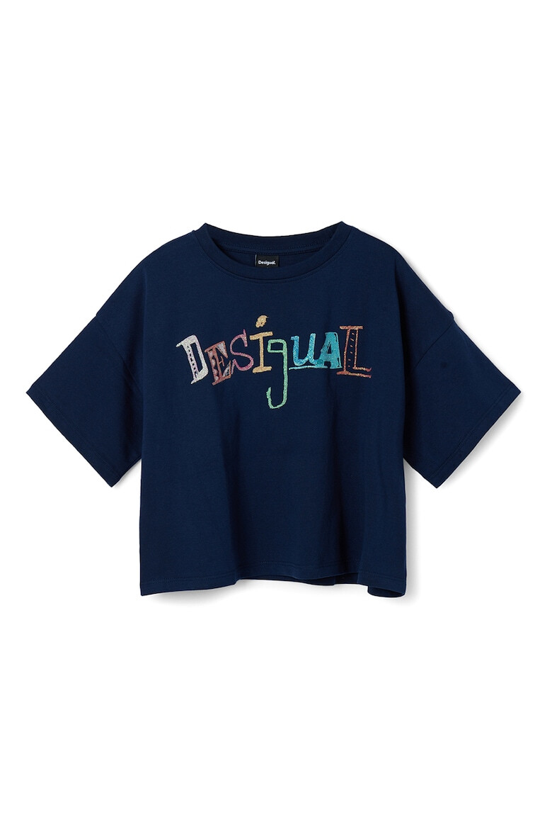 DESIGUAL Tricou crop cu imprimeu logo - Pled.ro