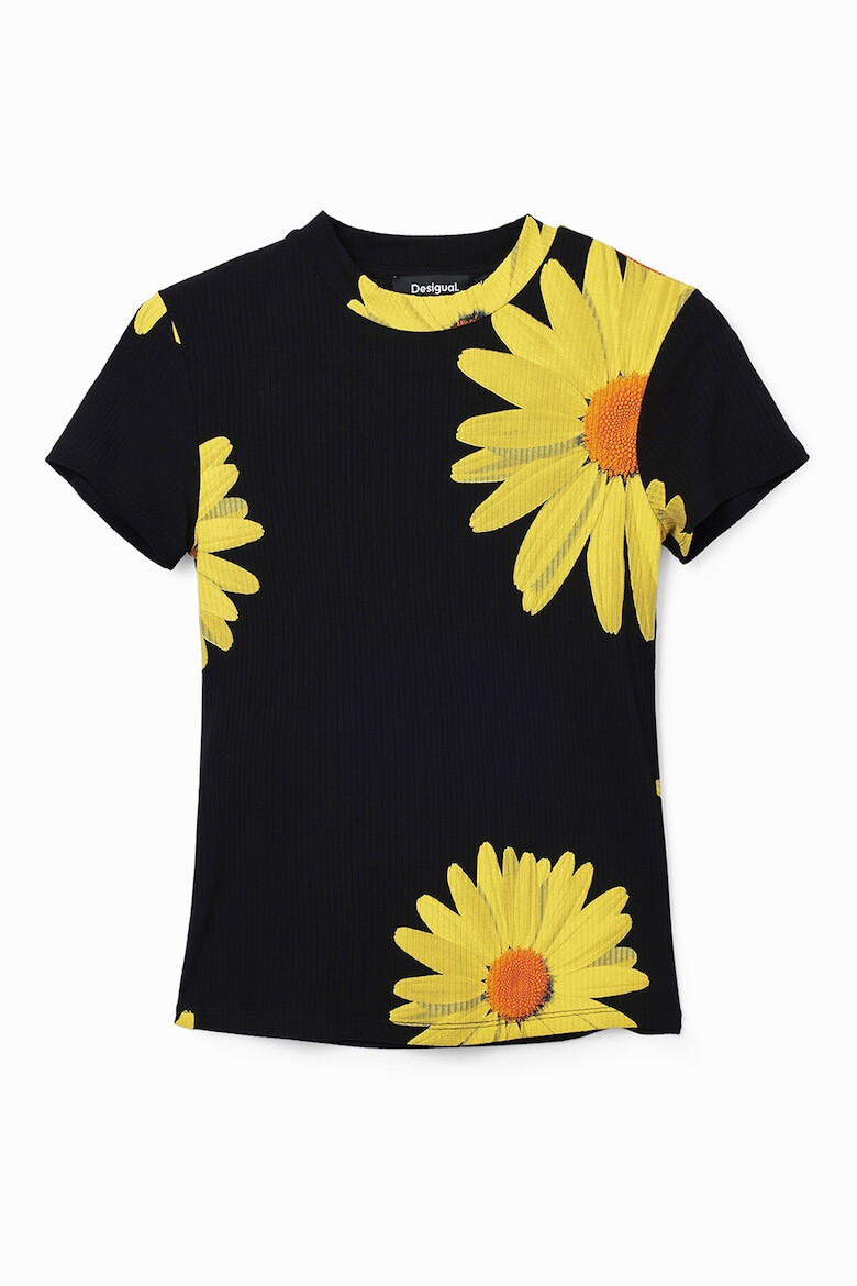 DESIGUAL Tricou crop cu model grafic - Pled.ro