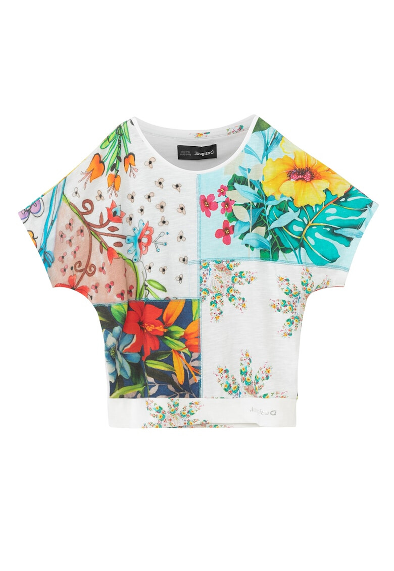 DESIGUAL Tricou de bumbac cu aplicatii - Pled.ro