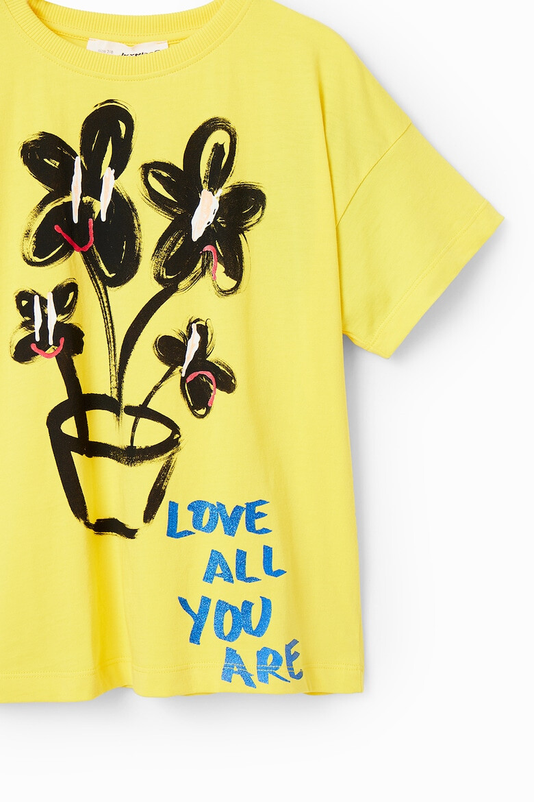 DESIGUAL Tricou de bumbac cu imprimeu grafic - Pled.ro