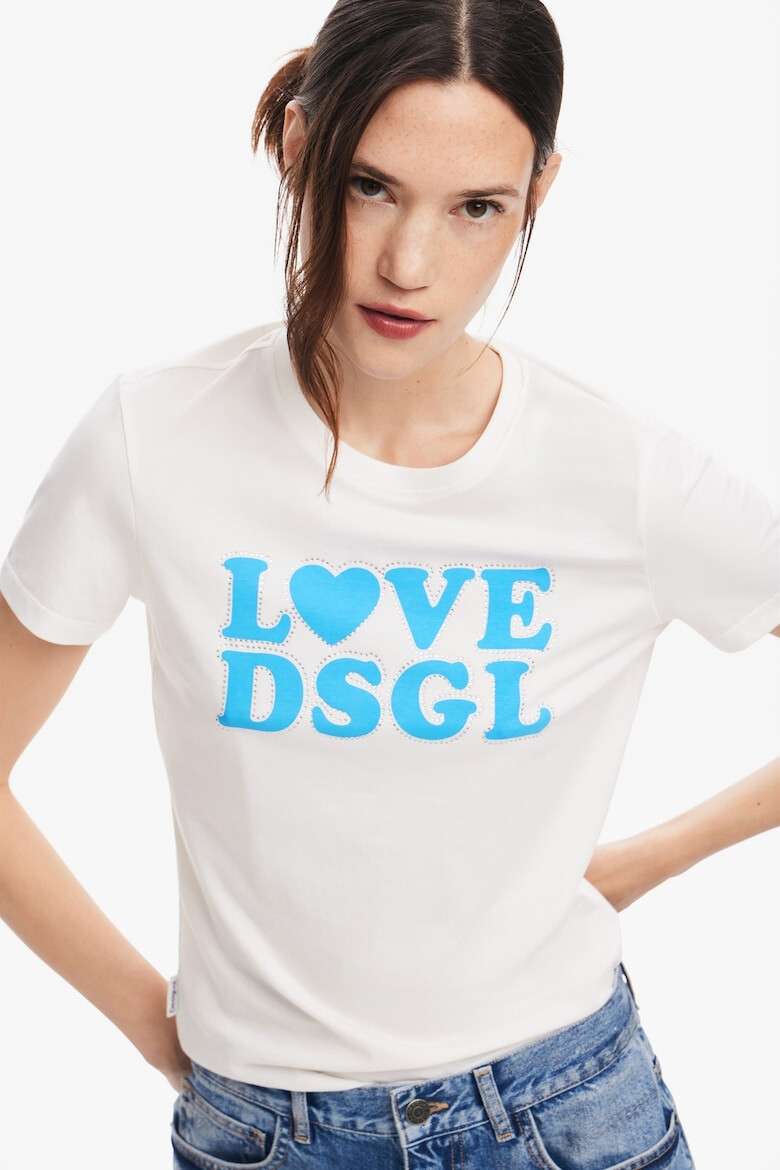 DESIGUAL Tricou slim fit cu logo - Pled.ro