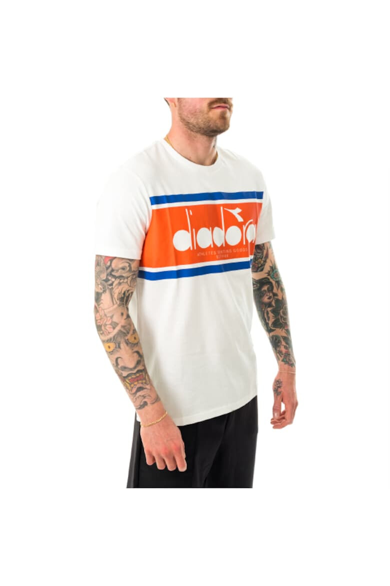 Diadora Tricou barbati Spectra Oc 502.176632.c9582 Imprimeu logo Bumbac organic Alb - Pled.ro