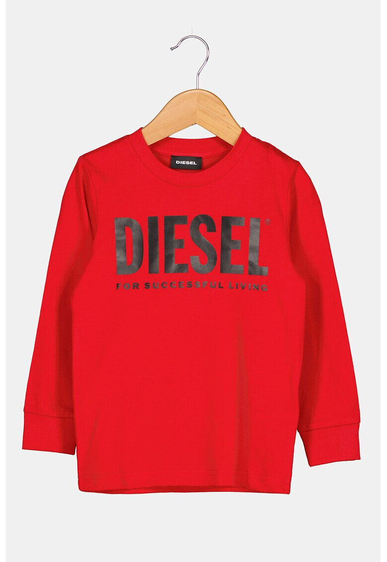 Diesel Bluza de bumbac cu imprimeu logo supradimensionat - Pled.ro