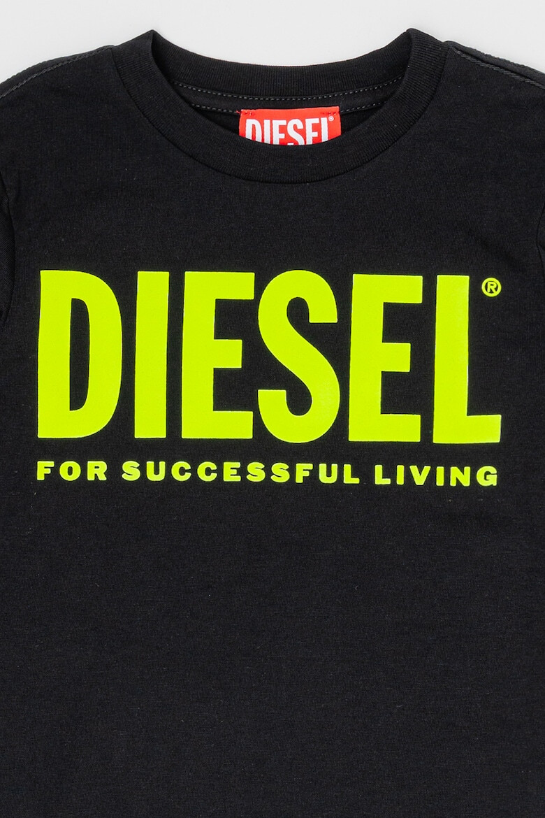 Diesel Bluza de bumbac cu imprimeu logo supradimensionat - Pled.ro