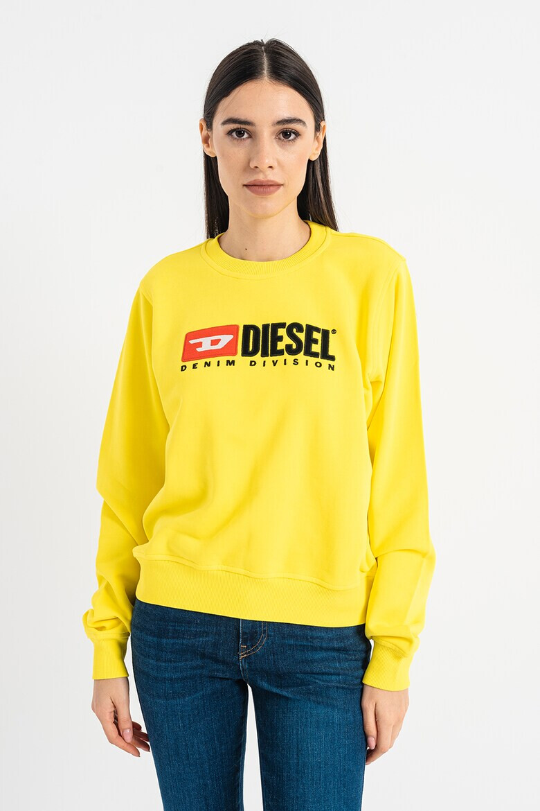 Diesel Bluza sport cu decolteu la baza gatului si imprimeu logo Reggy - Pled.ro