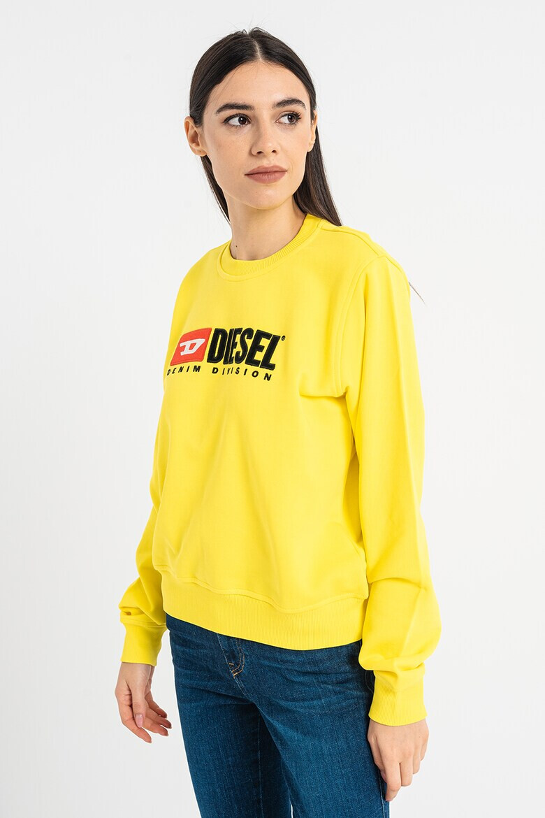 Diesel Bluza sport cu decolteu la baza gatului si imprimeu logo Reggy - Pled.ro