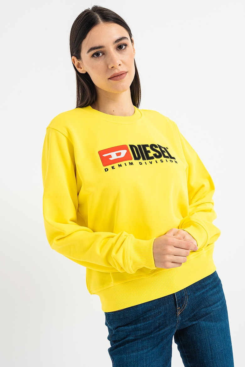 Diesel Bluza sport cu decolteu la baza gatului si imprimeu logo Reggy - Pled.ro