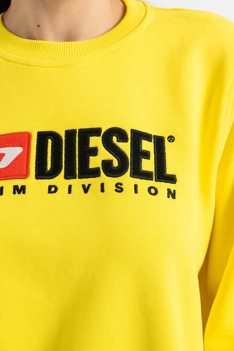 Diesel Bluza sport cu decolteu la baza gatului si imprimeu logo Reggy - Pled.ro