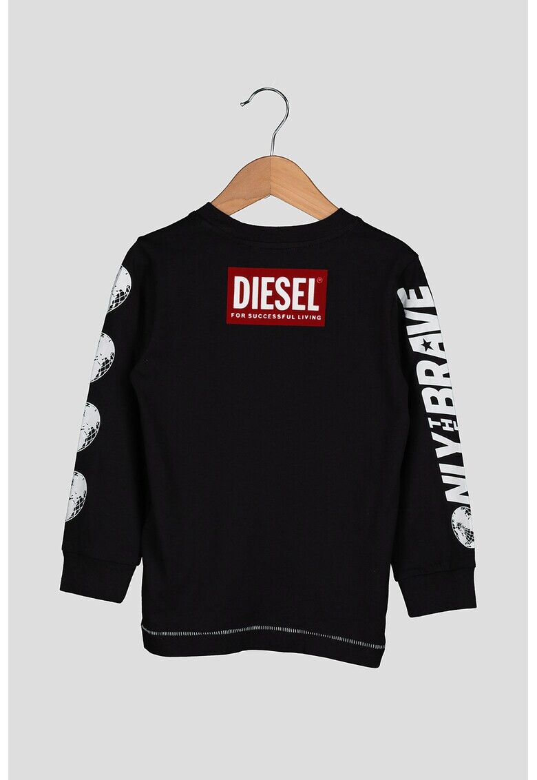 Diesel Bluza sport cu logo si detalii contrastante - Pled.ro