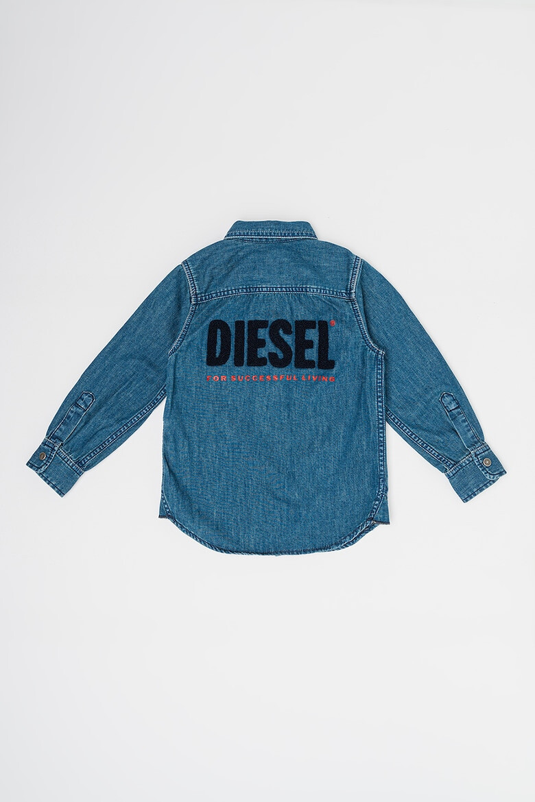 Diesel Camasa de denim cu logo pe partea din spate - Pled.ro