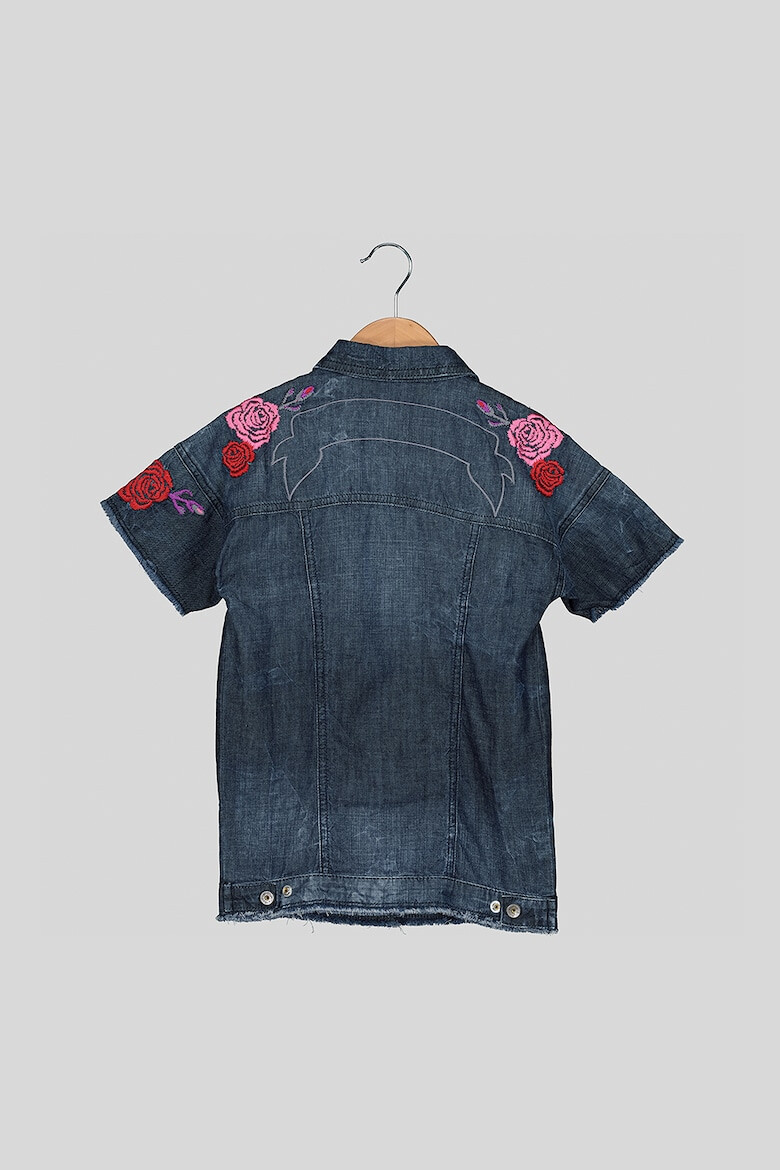 Diesel Camasa din denim cu broderii florale - Pled.ro