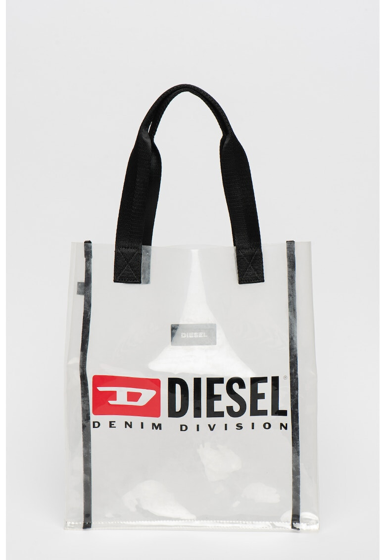 Diesel Geanta shopper transparenta cu aplicatie logo - Pled.ro