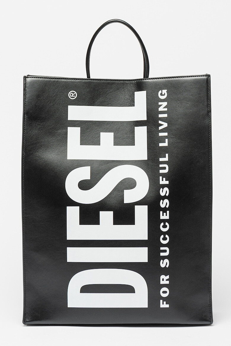 Diesel Geanta shopper unisex de piele cu logo - Pled.ro