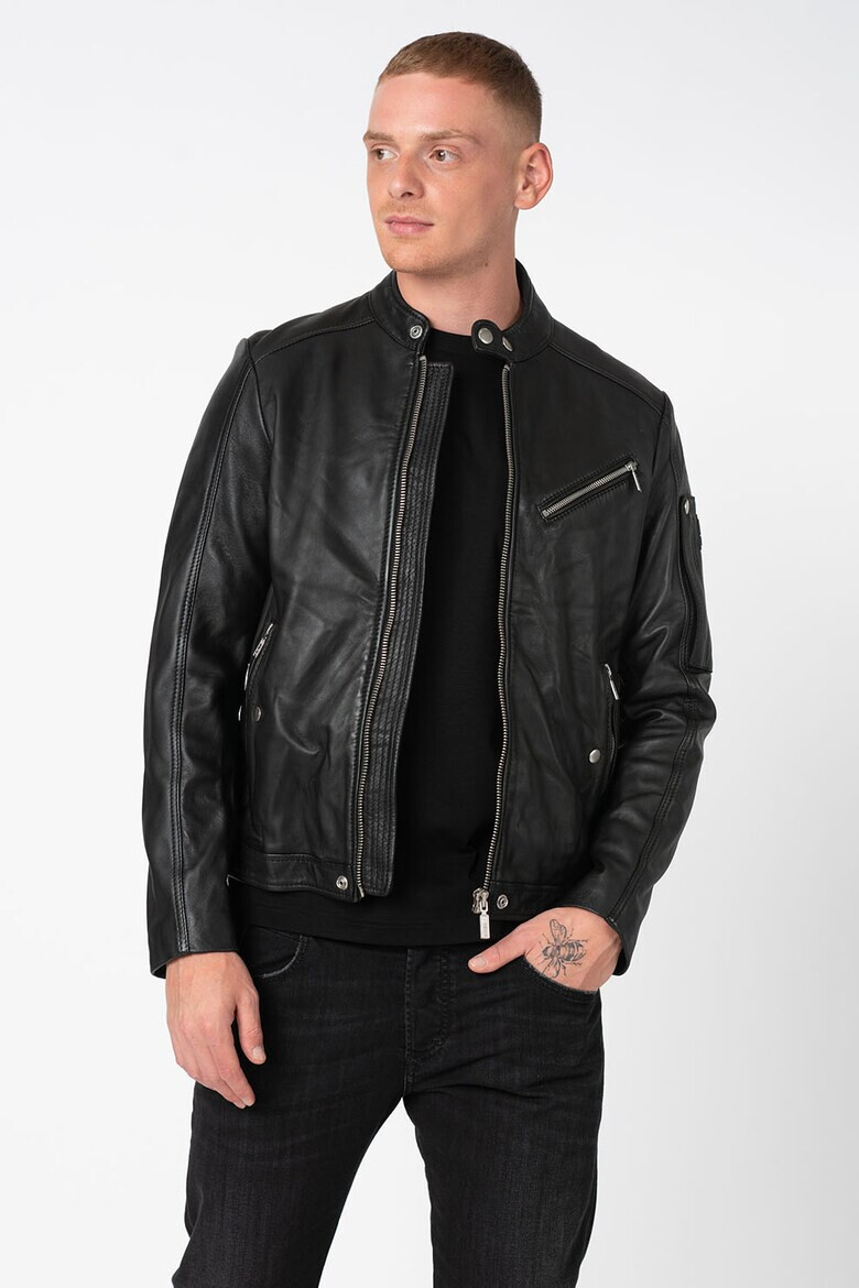 Diesel Jacheta biker de piele Case-Ka - Pled.ro