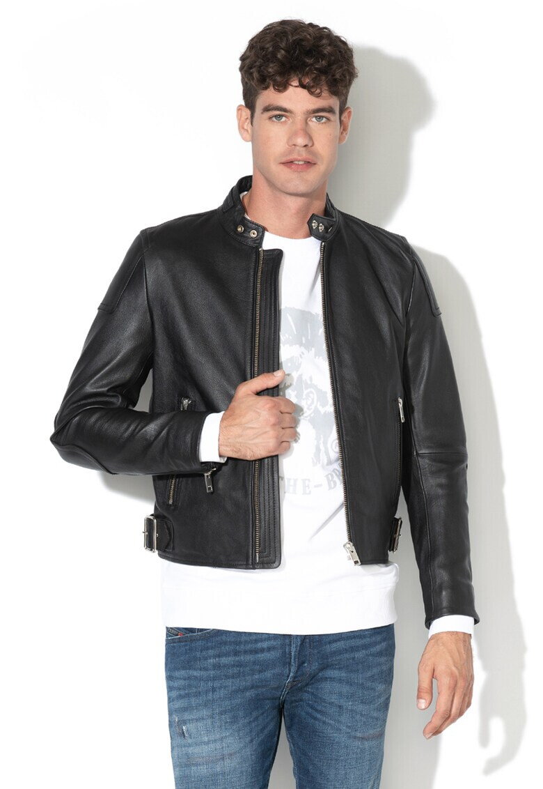 Diesel Jacheta biker de piele Rushis - Pled.ro