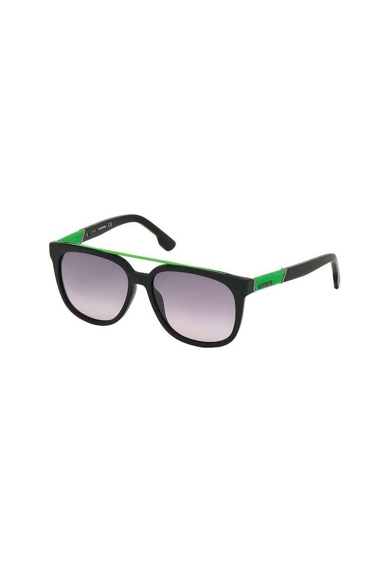 Diesel Ochelari de soare patrati unisex cu lentile in degrade - Pled.ro