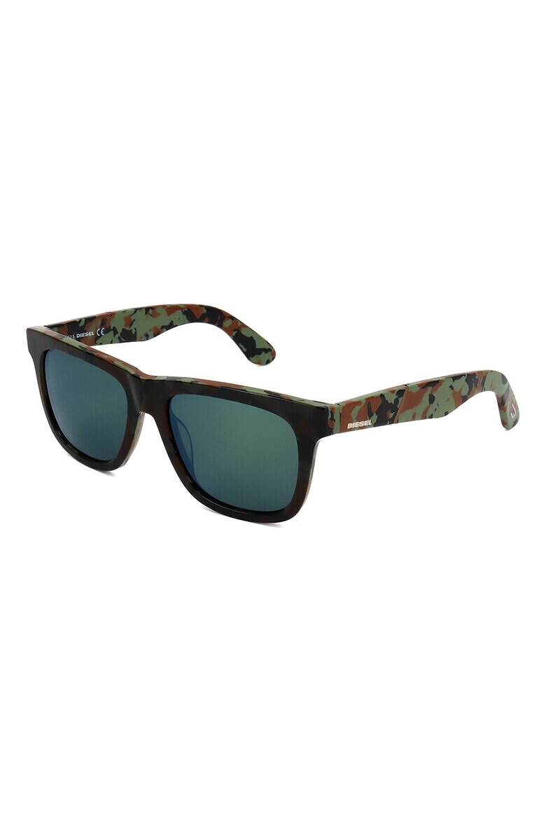 Diesel Ochelari de soare unisex cu rama cu imprimeu camuflaj - Pled.ro