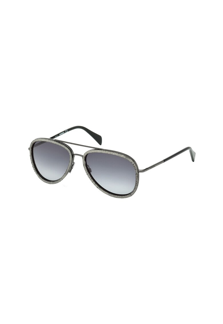 Diesel Ochelari de soare unisex cu rama metalica - Pled.ro