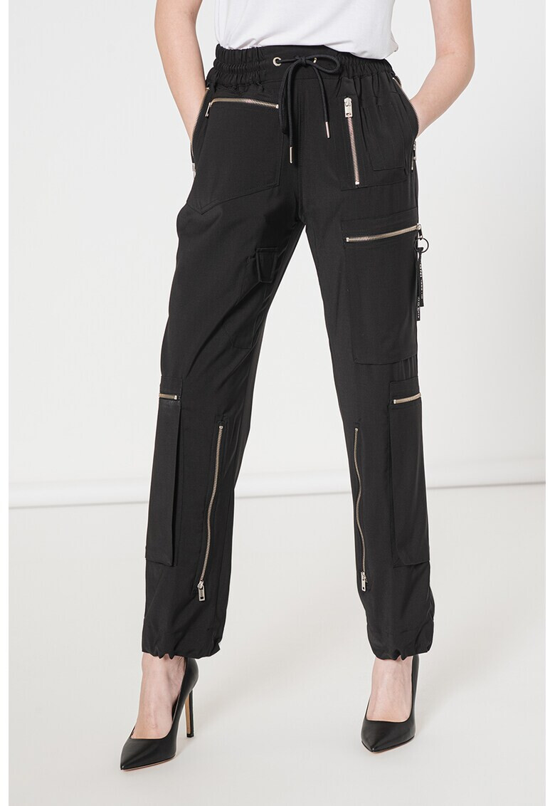 Diesel Pantaloni din amestec de lana cu buzunare multiple - Pled.ro