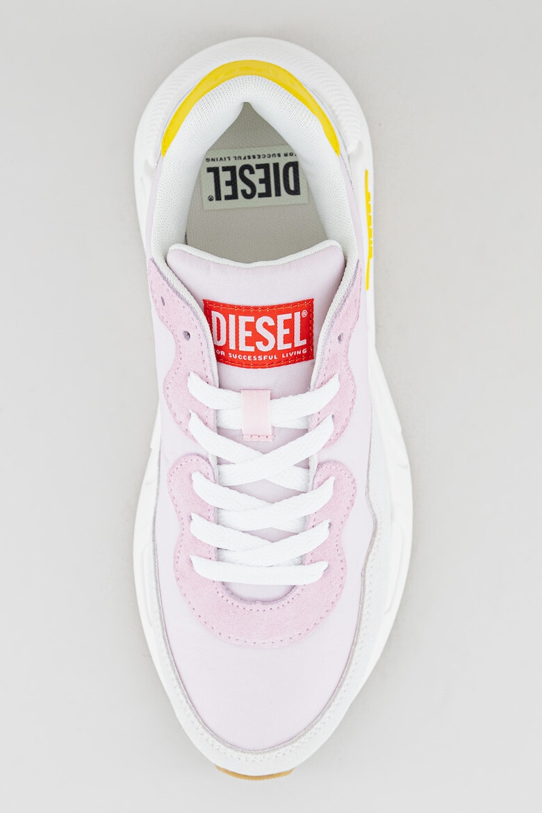 Diesel Pantofi sport cu talpa wedge si garnituri din piele intoarsa Serendipity - Pled.ro