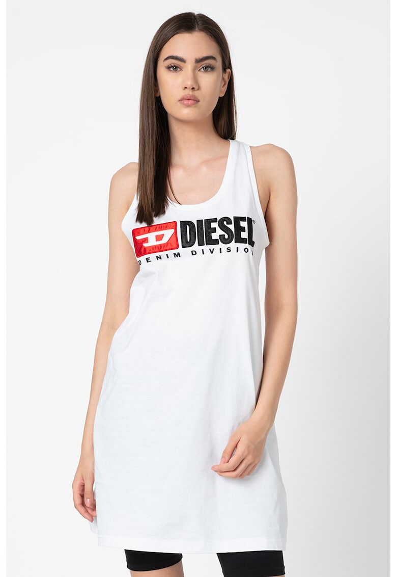 Diesel Rochie fara maneci cu logo brodat - Pled.ro