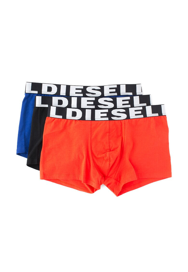 Diesel Set de boxeri bleumarin cu rosu - 3 perechi - Pled.ro