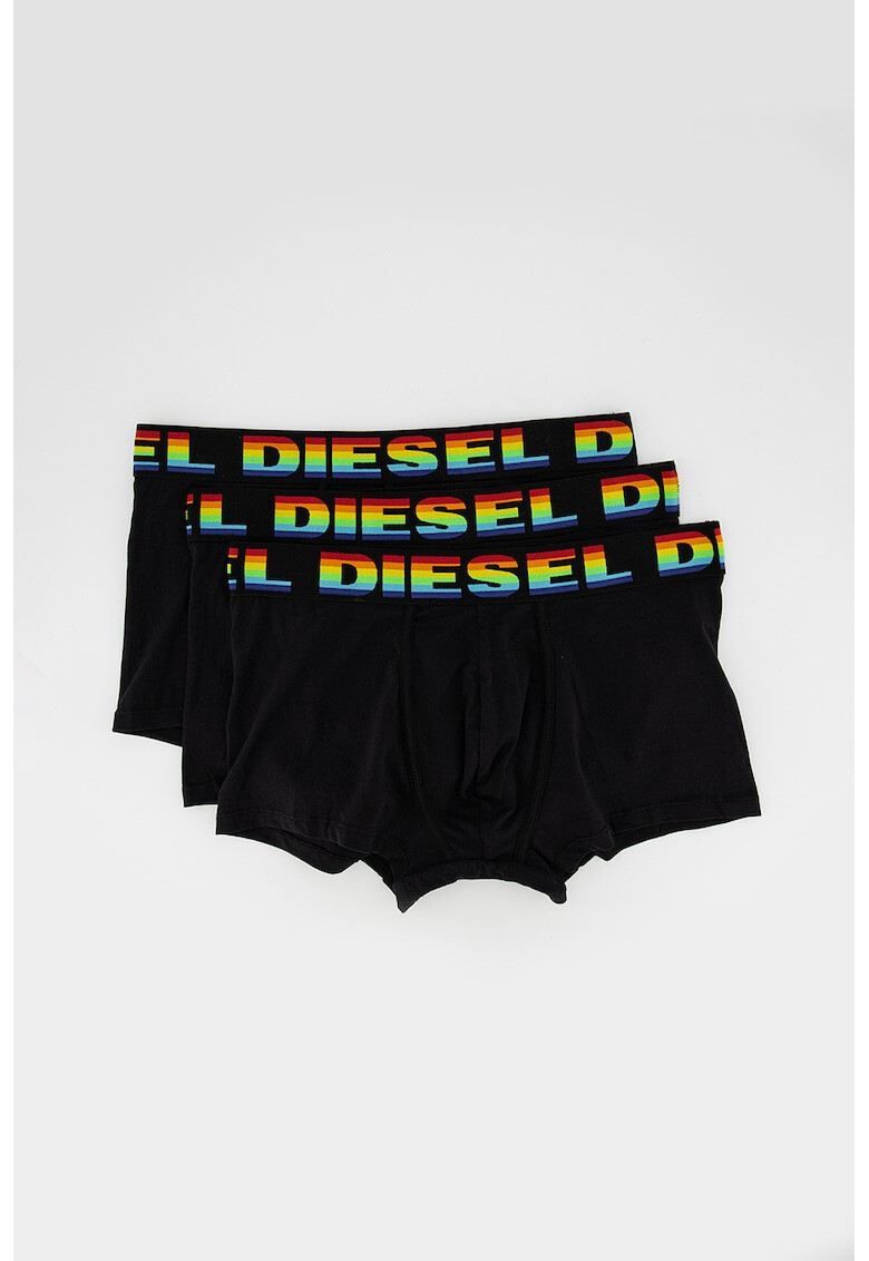 Diesel Set de boxeri cu banda cu logo in talie Damien - 3 perechi - Pled.ro