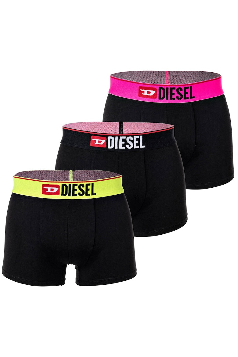 Diesel Set de boxeri cu banda logo contrastanta in talie - 3 perechi - Pled.ro