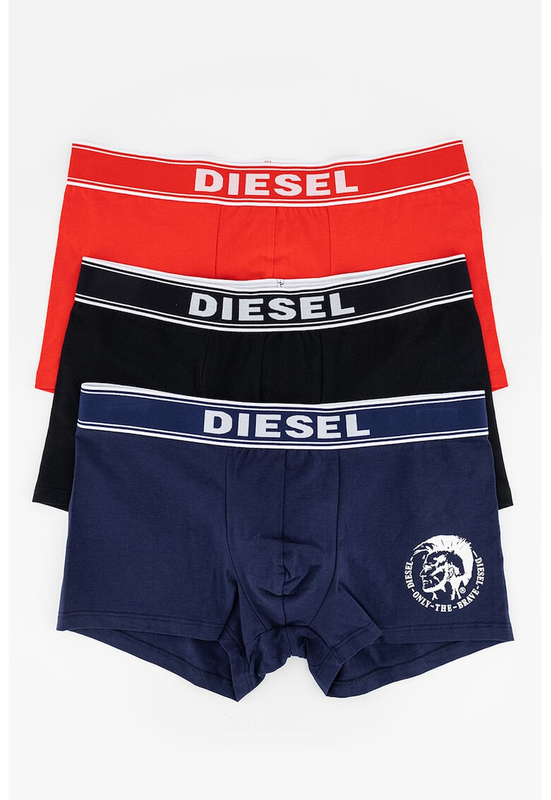 Diesel Set de boxeri cu banda logo in talie Shawn - 3 perechi - Pled.ro