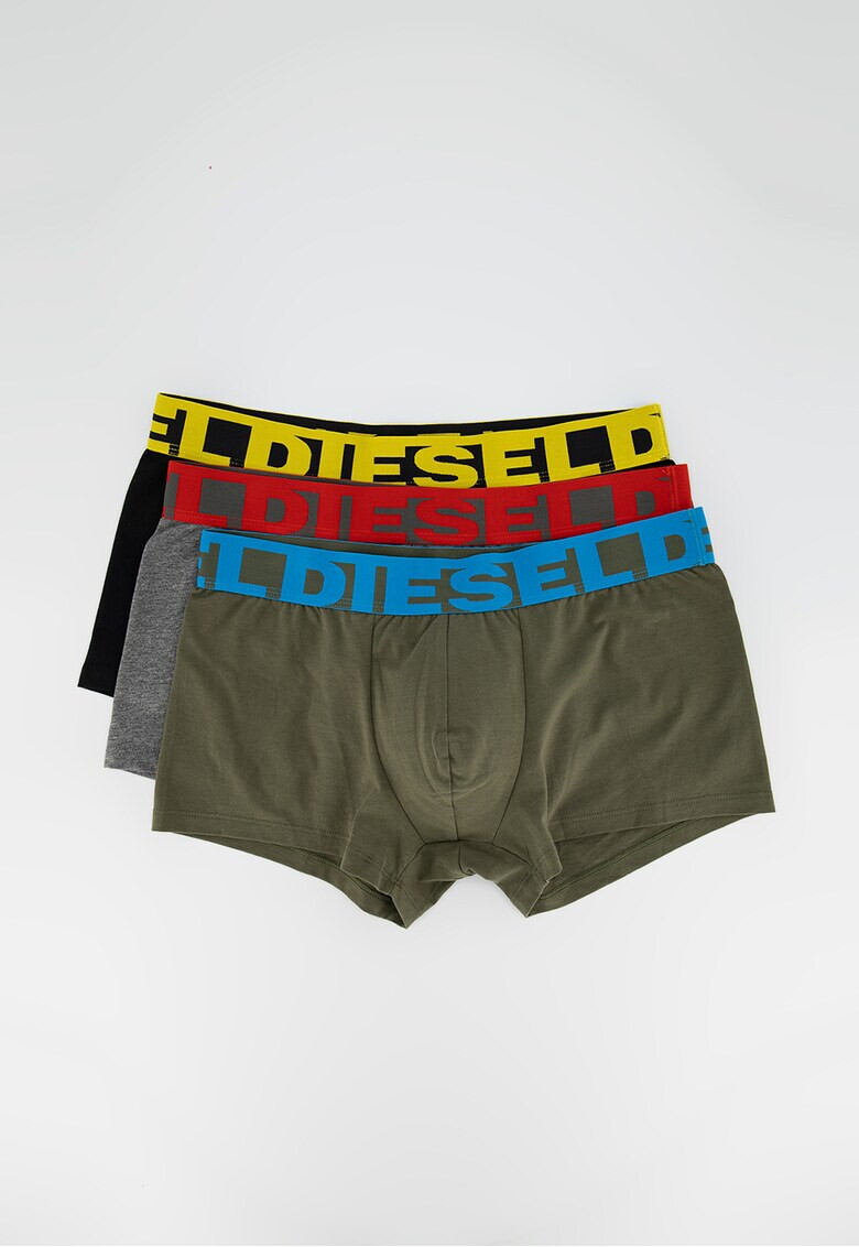 Diesel Set de boxeri cu banda logo in talie Shawn - 3 perechi - Pled.ro