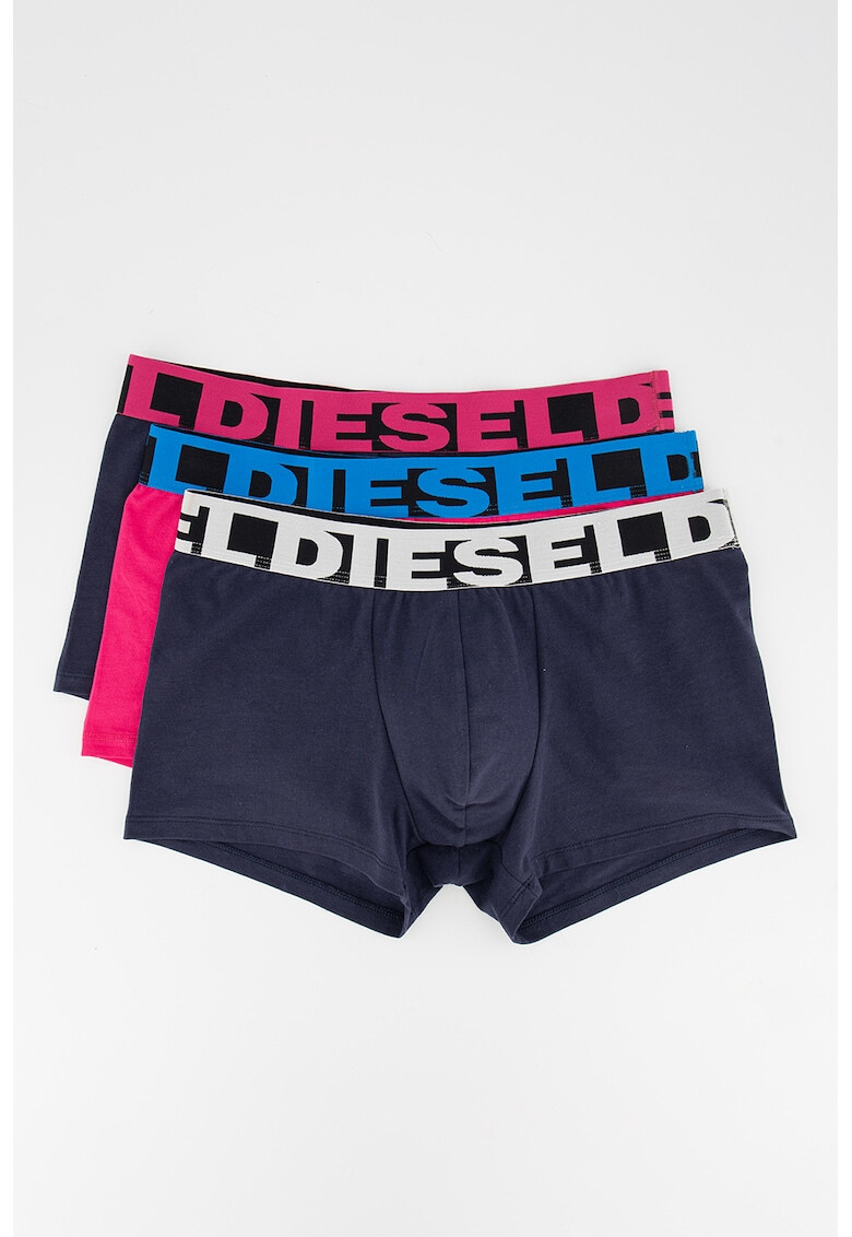 Diesel Set de boxeri cu banda logo in talie Shawn - 3 perechi - Pled.ro