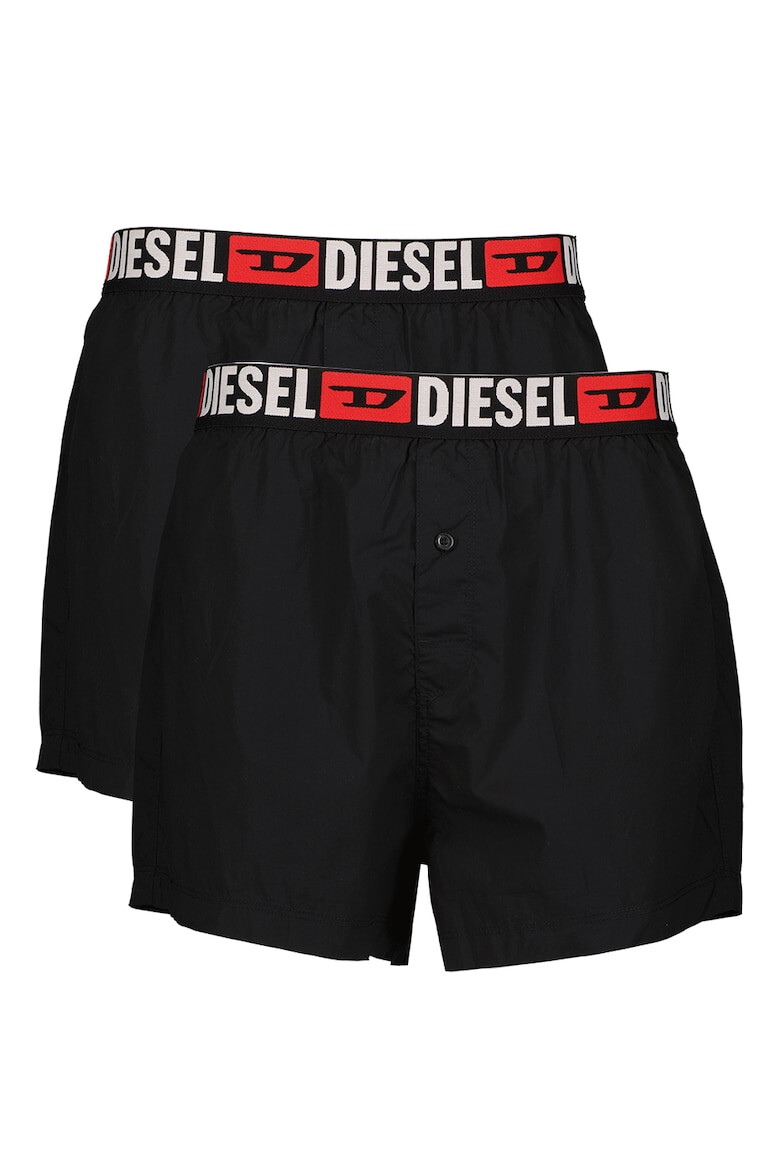 Diesel Set de boxeri din bumbac cu banda logo in talie - 2 perechi - Pled.ro