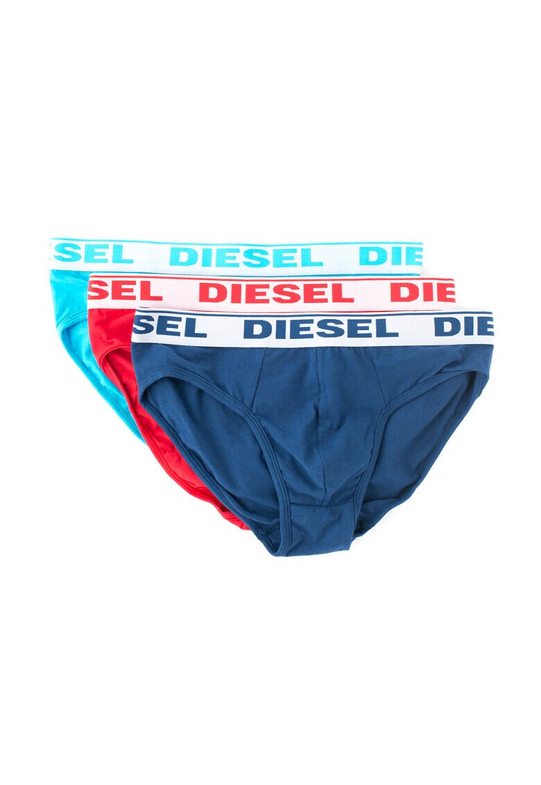 Diesel Set de chiloti bleumarin cu rosu - 3 perechi - Pled.ro