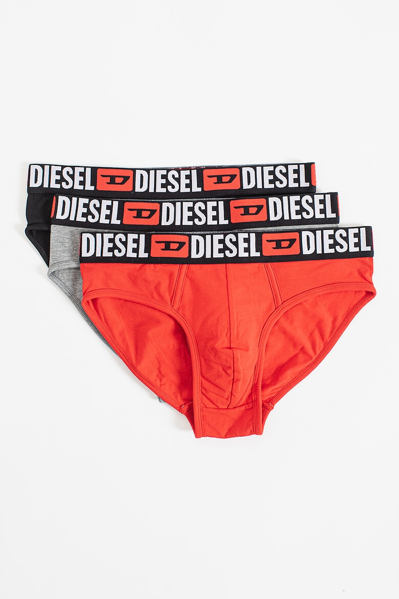 Diesel Set de chiloti cu banda logo contrastanta Andre - 3 perechi - Pled.ro