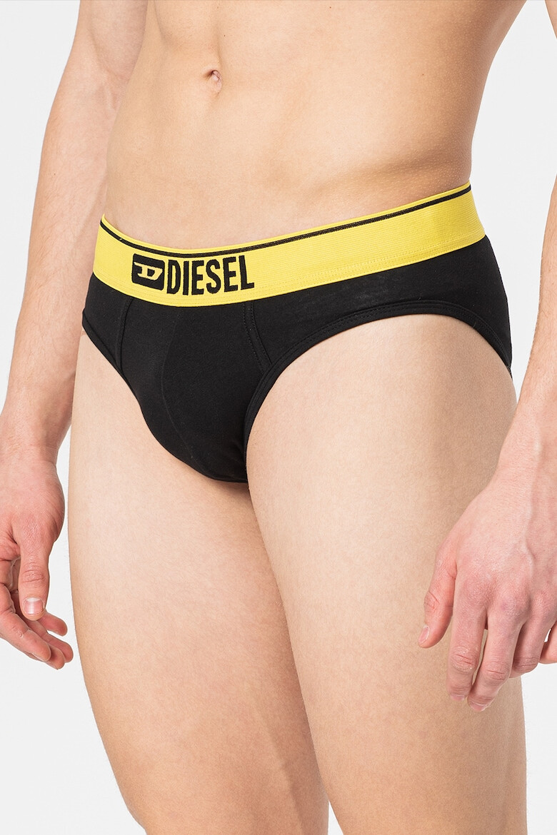 Diesel Set de chiloti cu elastic contrastant - 3 perechi - Pled.ro