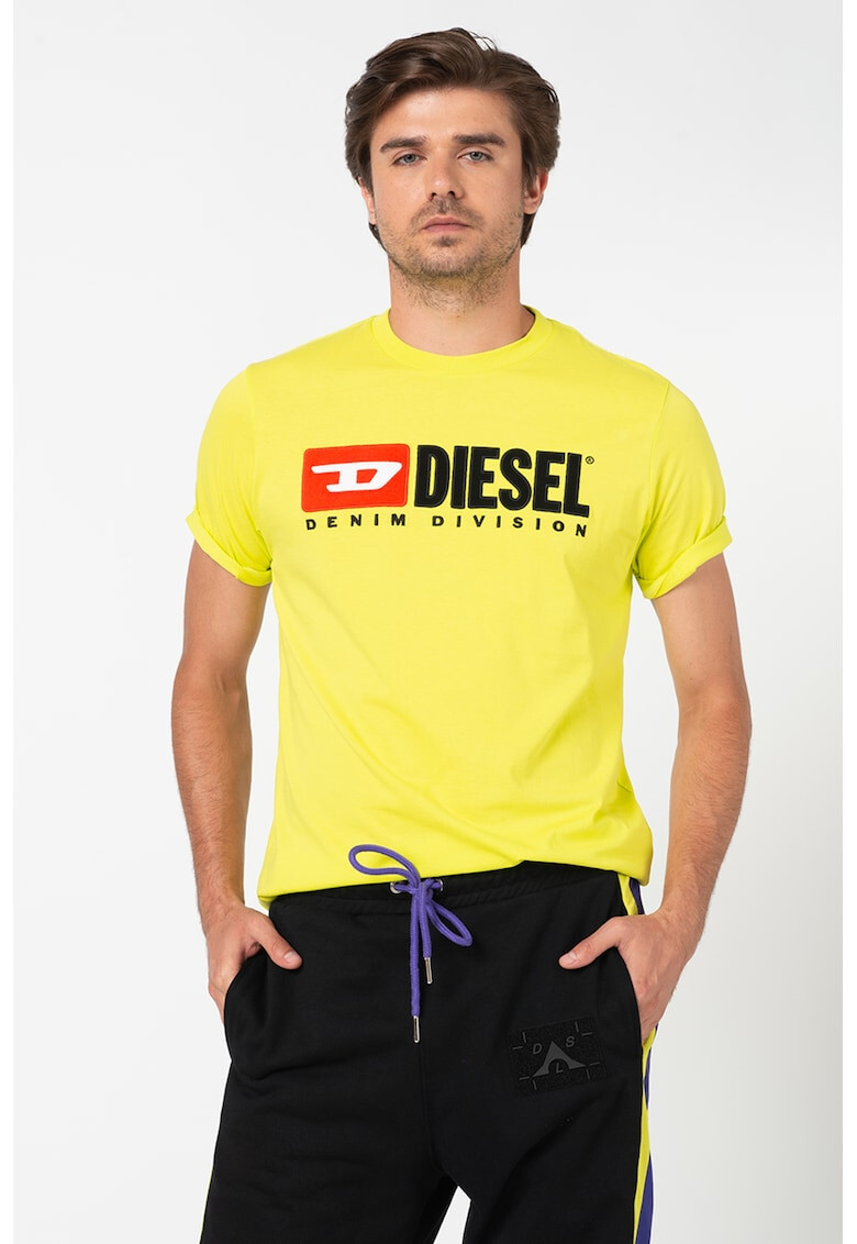 Diesel Tricou cu logo brodat Division - Pled.ro