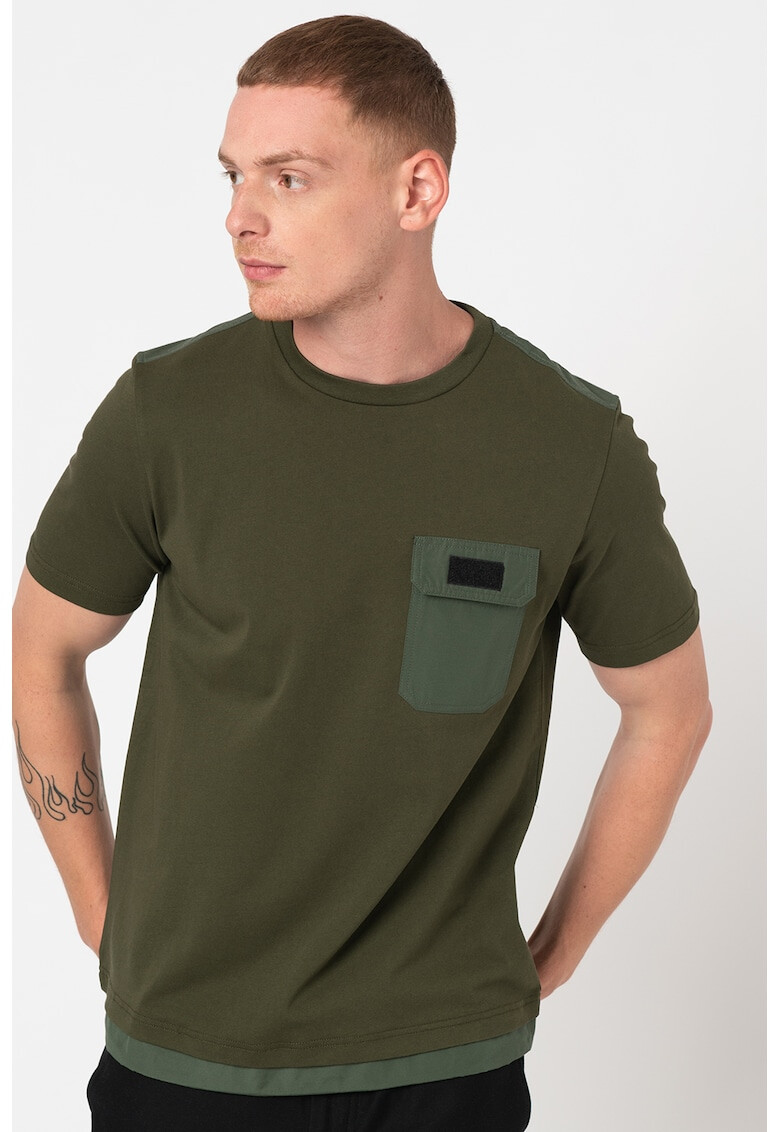 Diesel Tricou cu decolteu la baza gatului si buzunar pe piept T-Army - Pled.ro