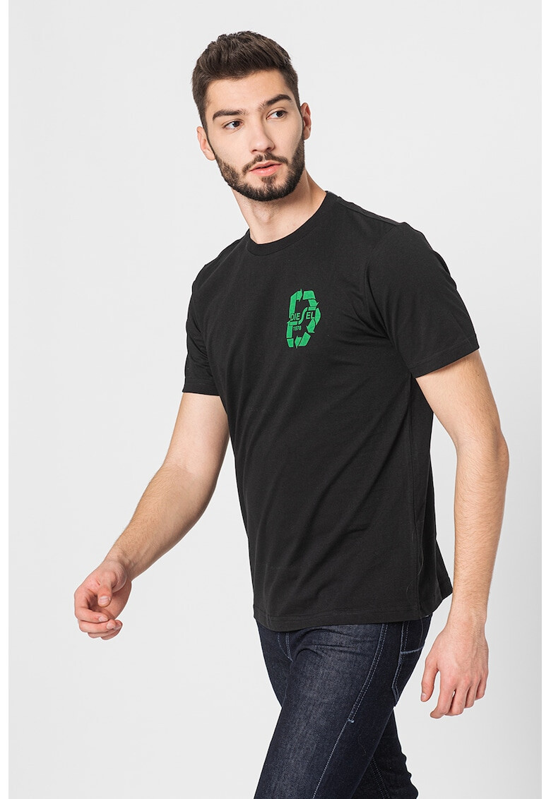 Diesel Tricou cu decolteu la baza gatului si imprimeu T-Just - Pled.ro