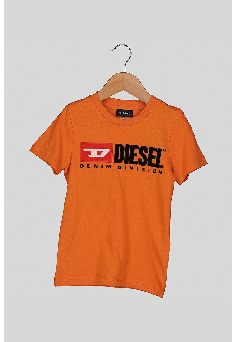 Diesel Tricou cu decolteu la baza gatului si logo Division - Pled.ro