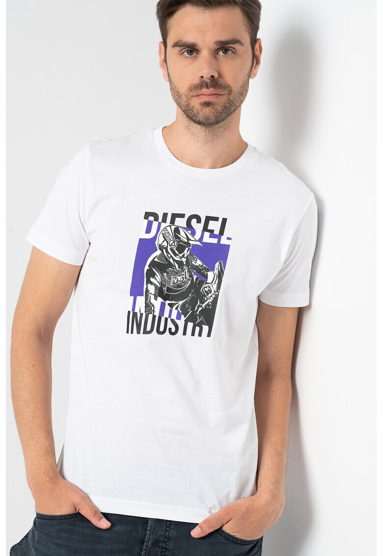 Diesel Tricou de bumbac cu imprimeu T-Diegos - Pled.ro