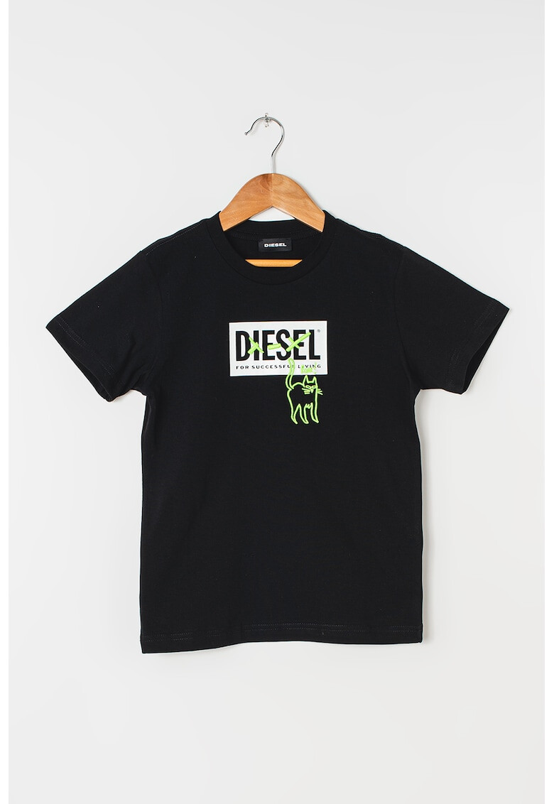 Diesel Tricou de bumbac cu imprimeu logo - Pled.ro