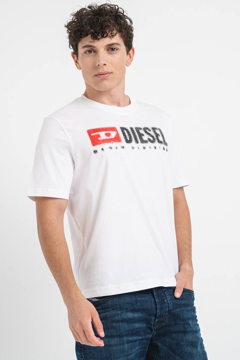 Diesel Tricou de bumbac cu imprimeu logo Adjust - Pled.ro