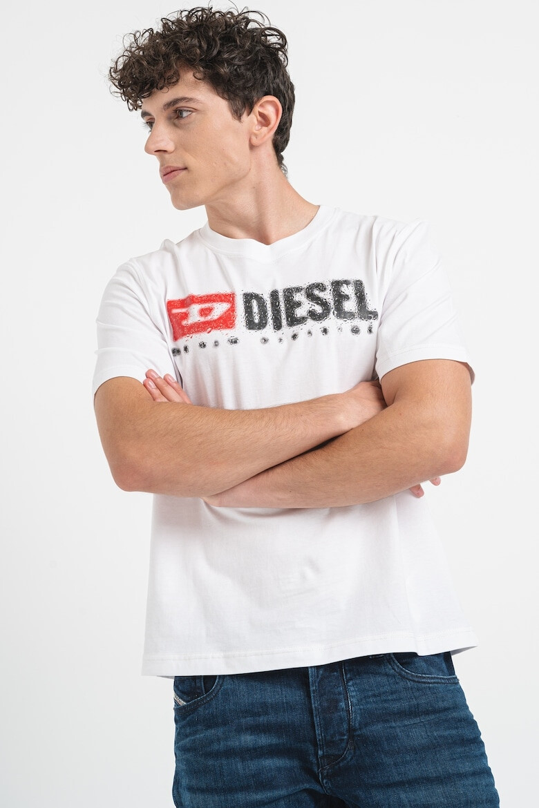 Diesel Tricou de bumbac cu imprimeu logo Adjust - Pled.ro